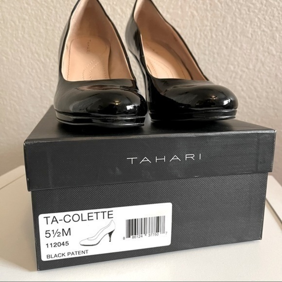 Tahari black patent pumps - Picture 4 of 8